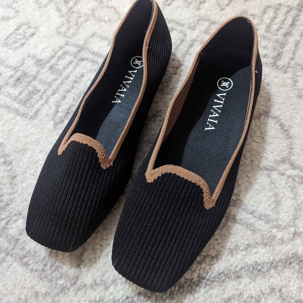 NEW Vivaia Sylvia Square-Toe Loafers